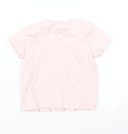 Fred & Flo Girls Pink   Basic T-Shirt Size 6-9 Months