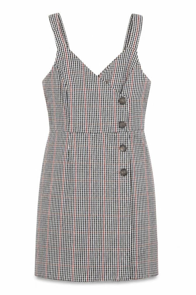 Primark Womens Blue Check  Pencil Dress  Size 6
