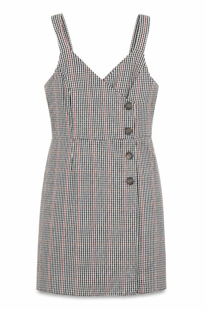 Primark Womens Blue Check  Pencil Dress  Size 6