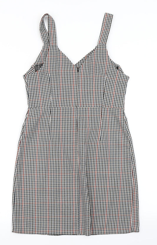Primark Womens Blue Check  Pencil Dress  Size 6