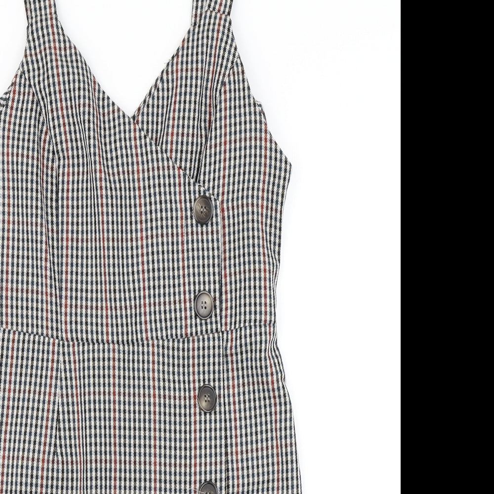 Primark Womens Blue Check  Pencil Dress  Size 6