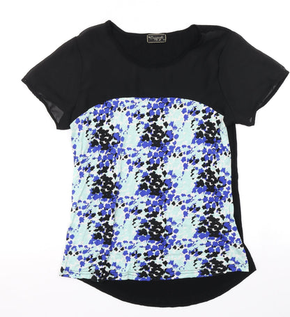 Originals Womens Blue Floral  Basic T-Shirt Size 10