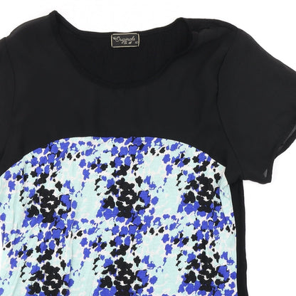 Originals Womens Blue Floral  Basic T-Shirt Size 10