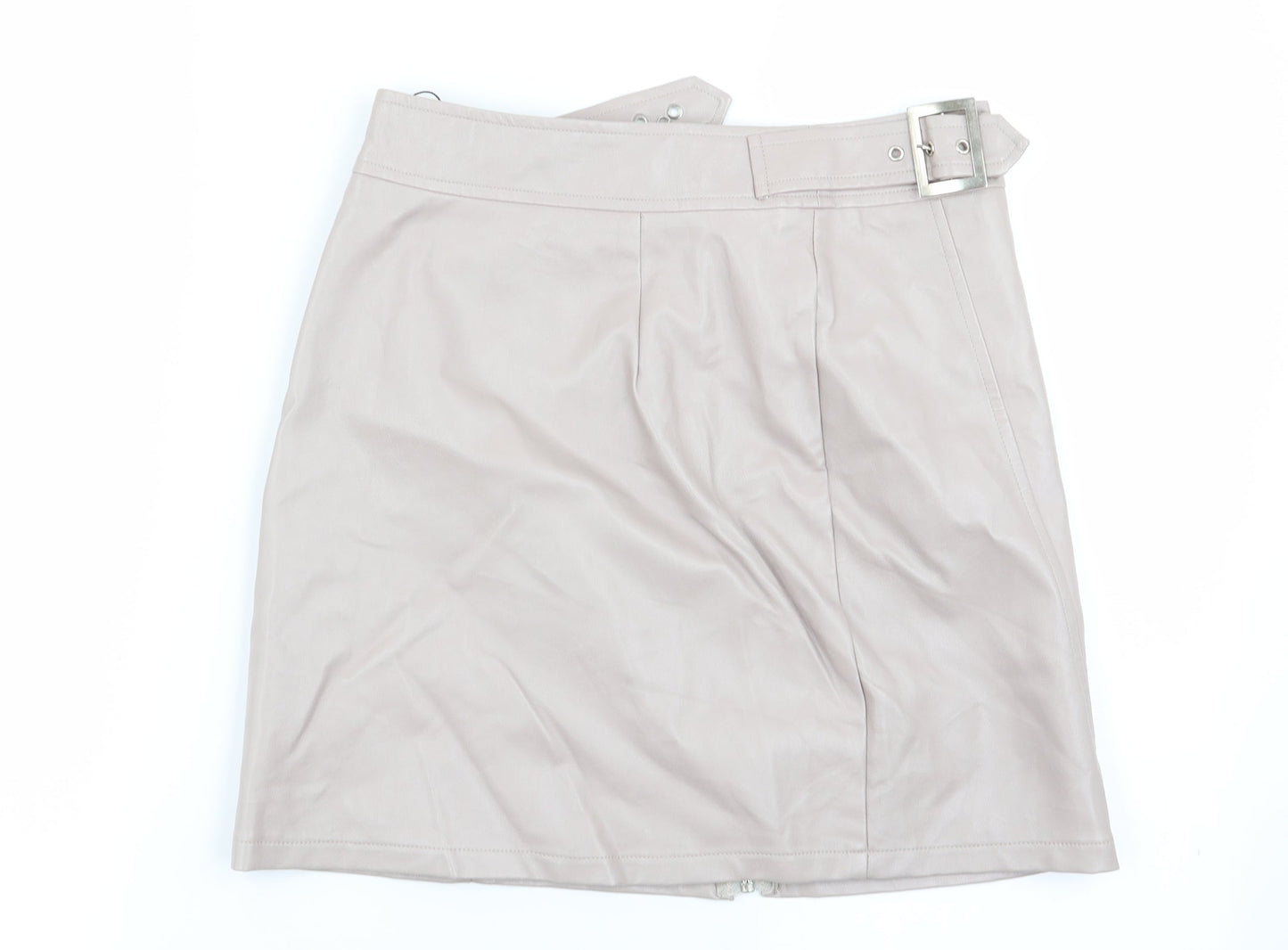 Boohoo Womens Beige   Flare Skirt Size 8