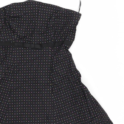 New Look Womens Black Polka Dot  Fit & Flare  Size 12