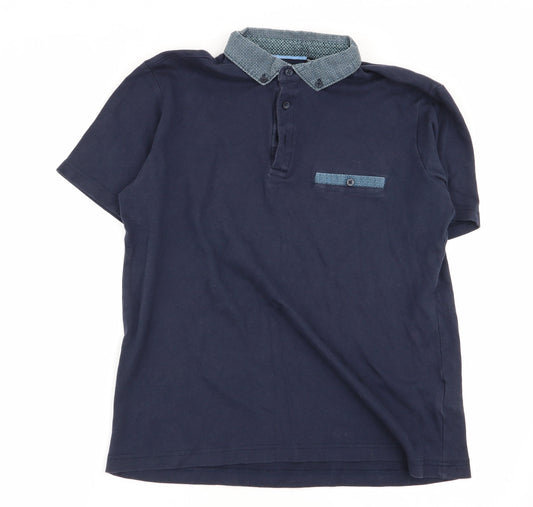 outrage Mens Blue    Polo Size M