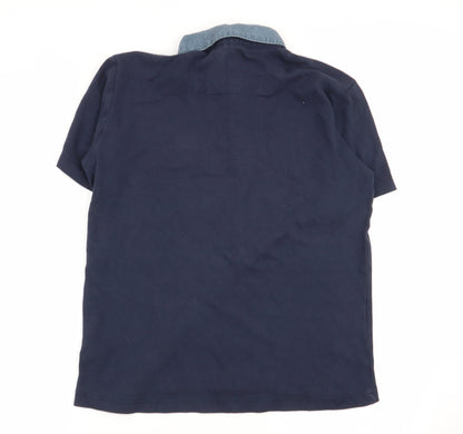 outrage Mens Blue    Polo Size M