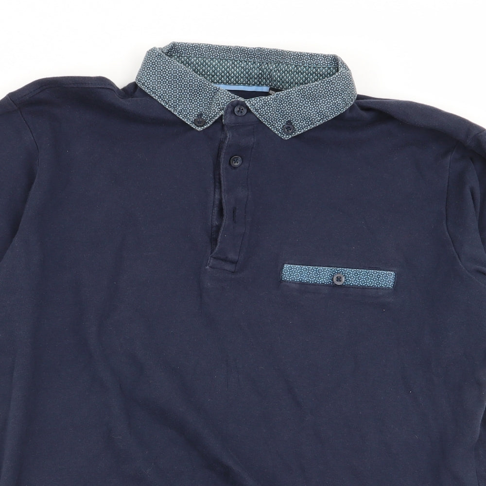 outrage Mens Blue    Polo Size M