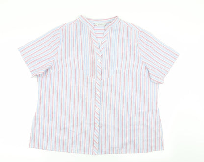 EWM Womens Multicoloured Striped  Basic Button-Up Size 20