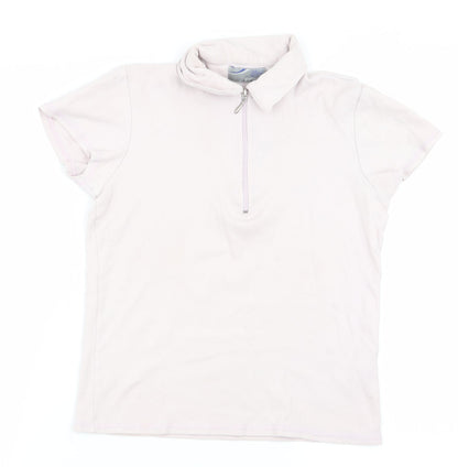 Womens UK Size 10 BHS Pink Basic Polo