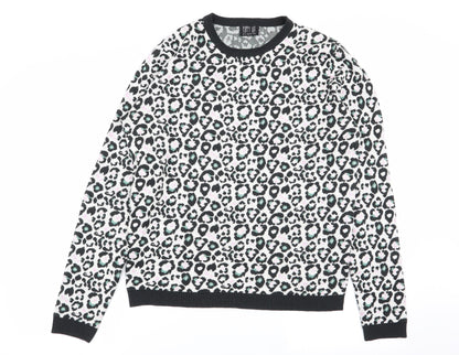 poppy lux Womens Multicoloured Animal Print  Pullover Jumper Size 14