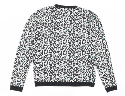poppy lux Womens Multicoloured Animal Print  Pullover Jumper Size 14