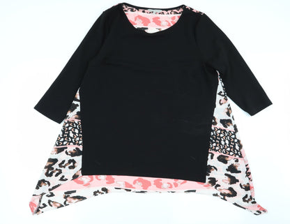 Nutmeg Womens Multicoloured Geometric  Pullover Jumper Size 14  - jumper/top