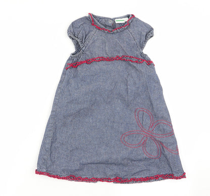 Vertbaudet Girls Blue   Fit & Flare  Size 2-3 Years