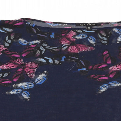 Womens UK Size 10 NEXT Blue Basic Blouse