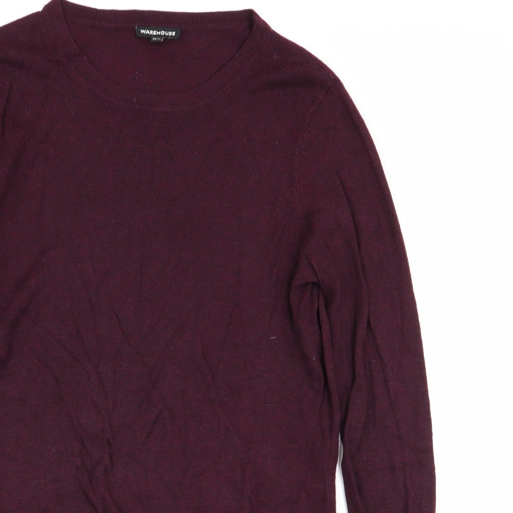 Womens UK Size 10 Warehouse Red Basic T-Shirt