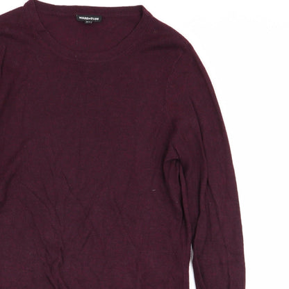 Womens UK Size 10 Warehouse Red Basic T-Shirt