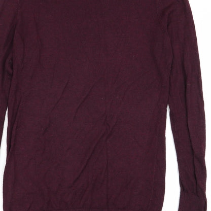 Womens UK Size 10 Warehouse Red Basic T-Shirt