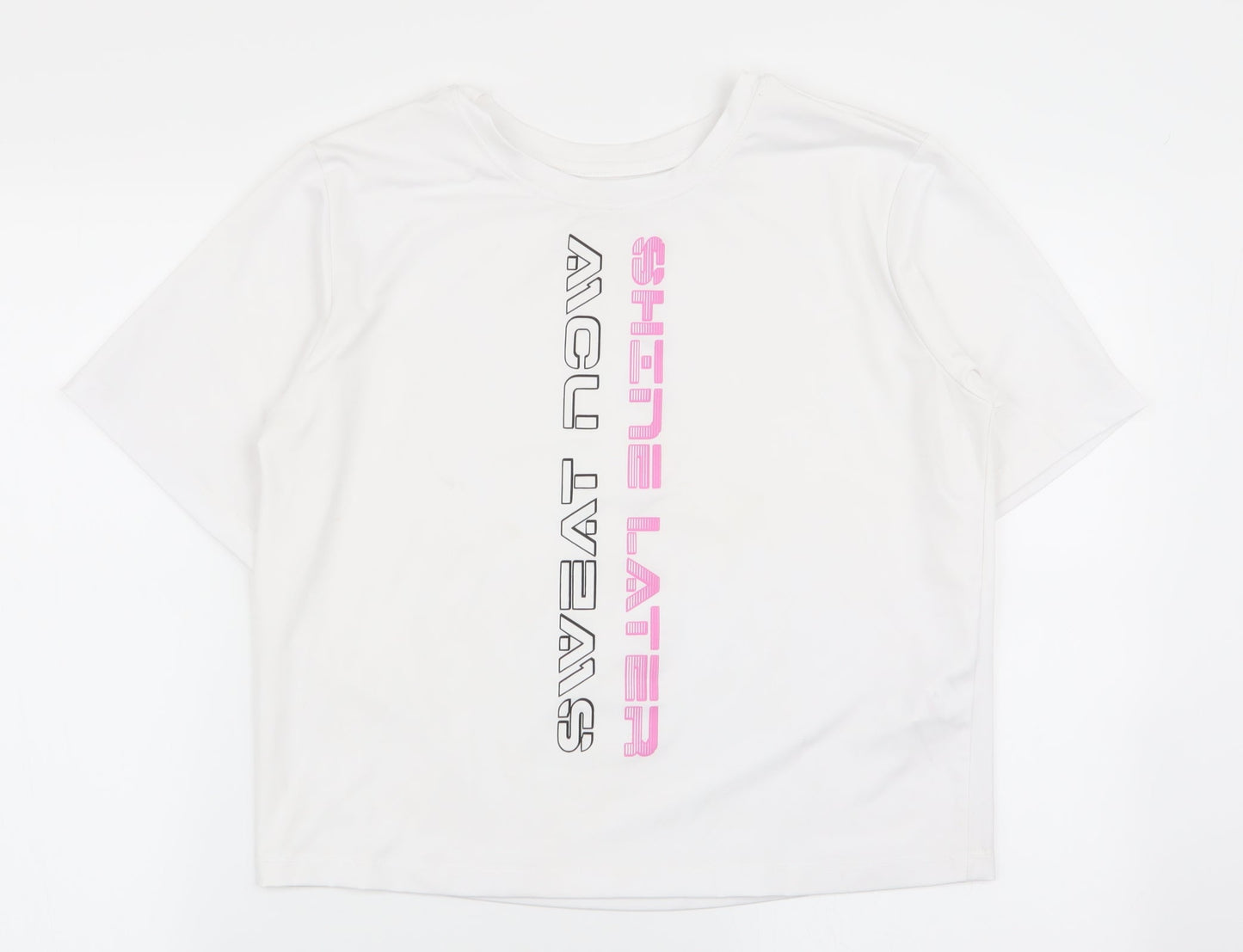 workout Womens White   Basic T-Shirt Size 6