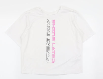 workout Womens White   Basic T-Shirt Size 6