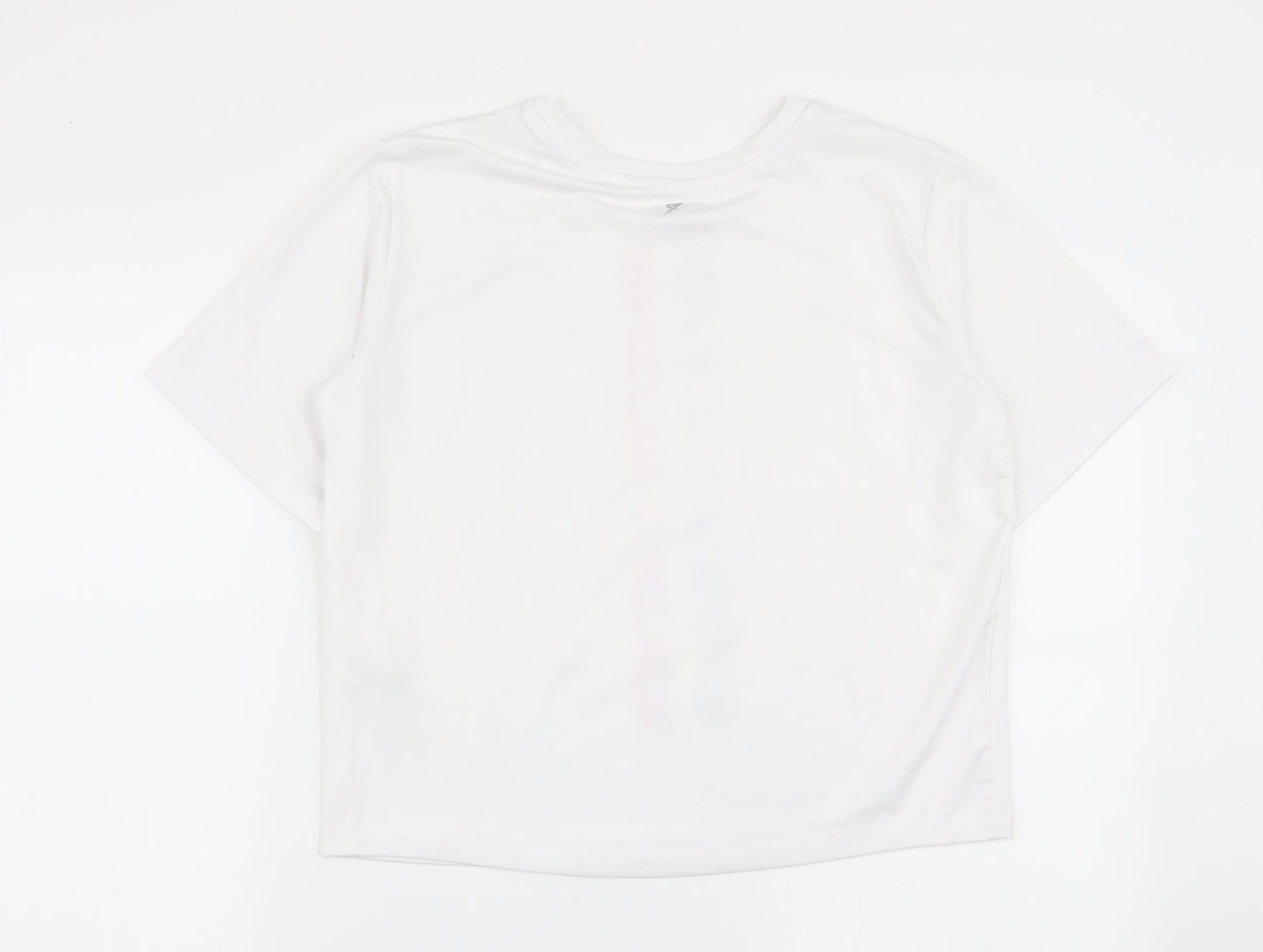 workout Womens White   Basic T-Shirt Size 6
