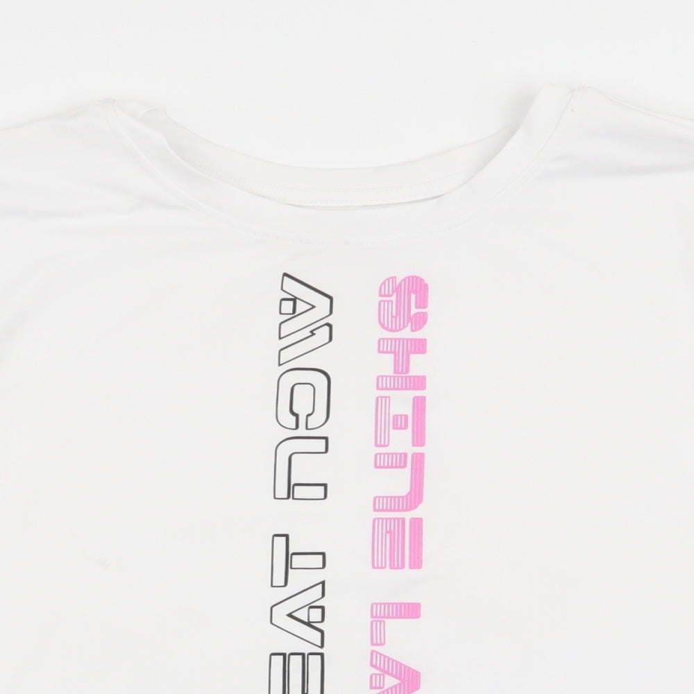 workout Womens White   Basic T-Shirt Size 6
