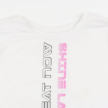 workout Womens White   Basic T-Shirt Size 6