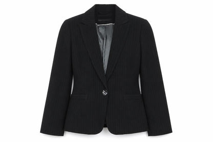 Womens UK Size 10 Papaya Regular Black Blazer