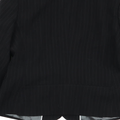 Papaya Womens Black Striped  Jacket Blazer Size 10
