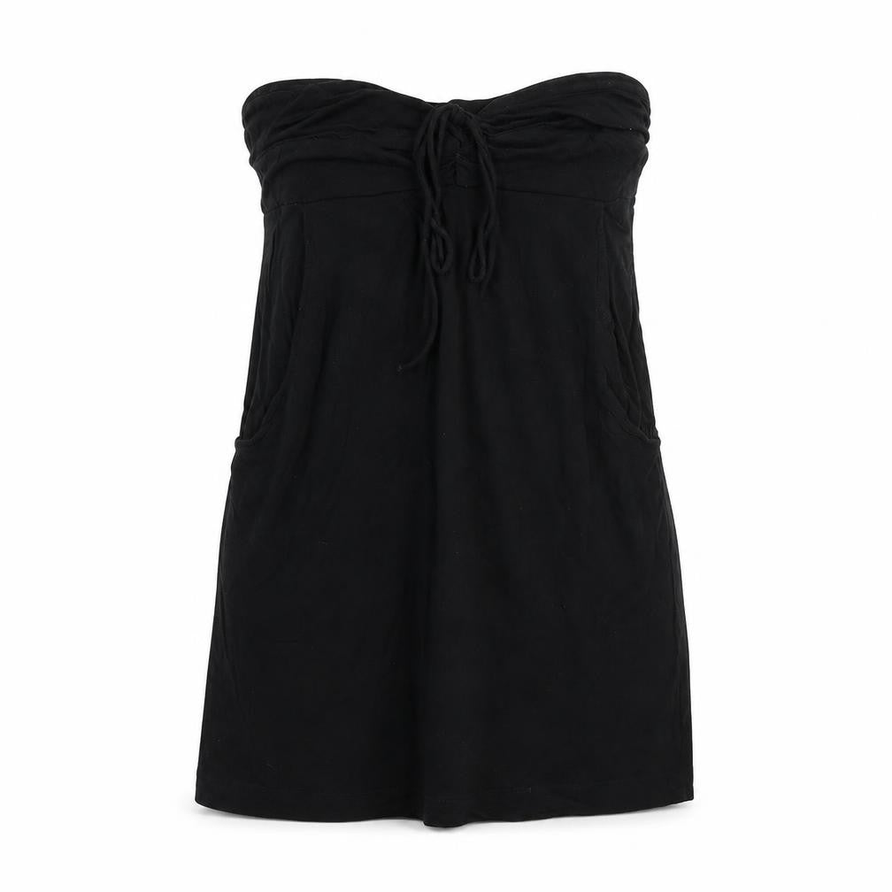 Womens UK Size 12 Denim co Black Basic T-Shirt