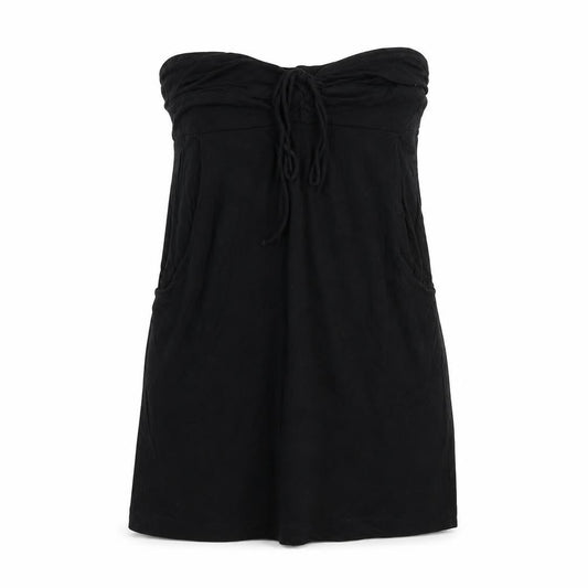 Womens UK Size 12 Denim co Black Basic T-Shirt