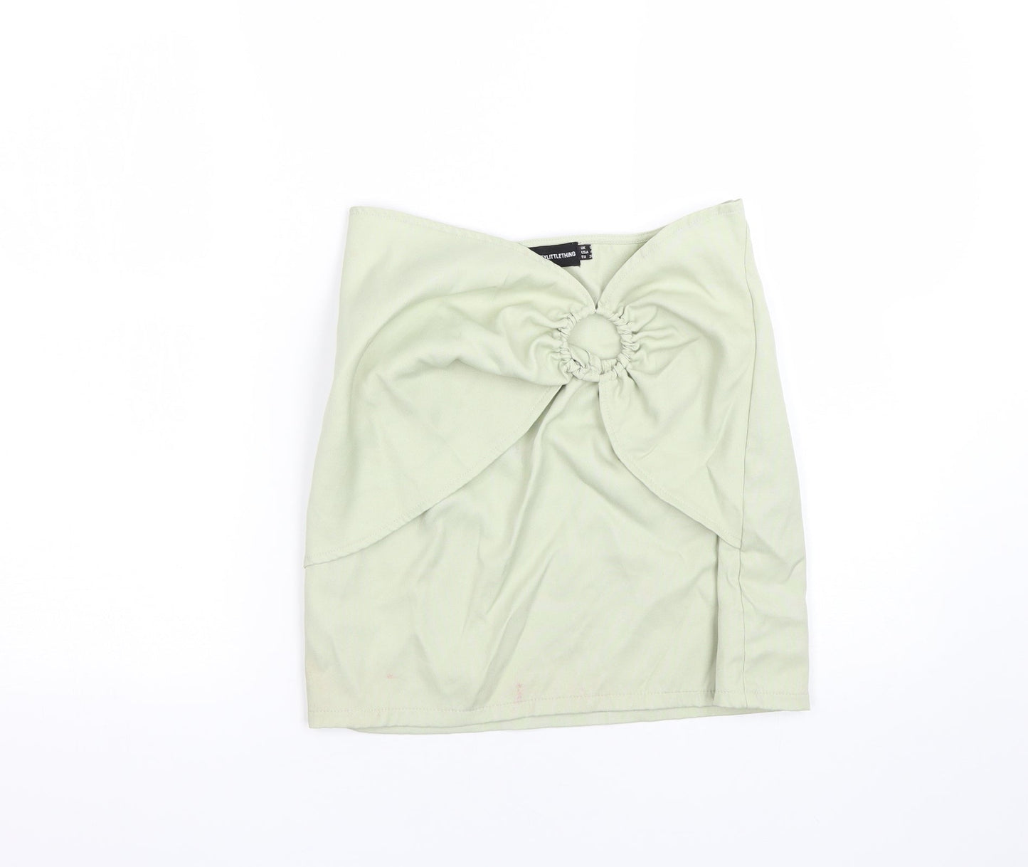Womens UK Size 8 PRETTYLITTLETHING Green Basic T-Shirt