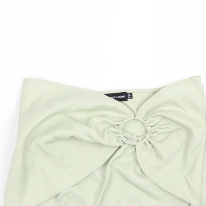 Womens UK Size 8 PRETTYLITTLETHING Green Basic T-Shirt