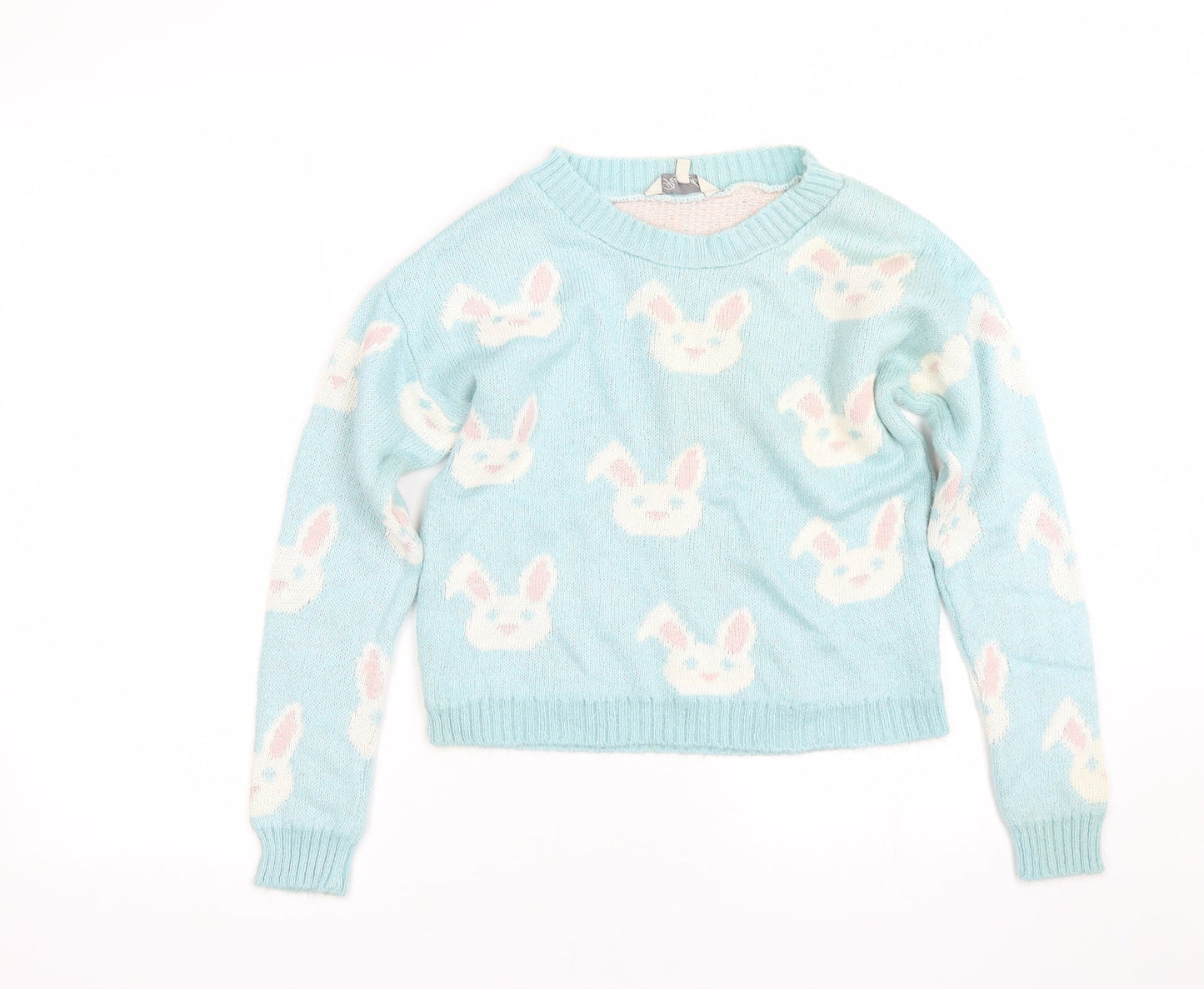 Womens UK Size S Peacocks Blue Pullover Jumper