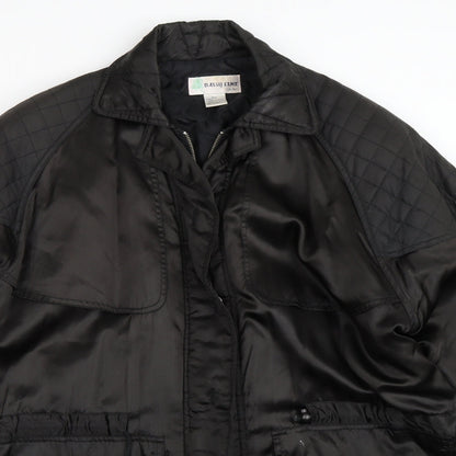 Daisy Line Womens Black   Overcoat Coat Size L