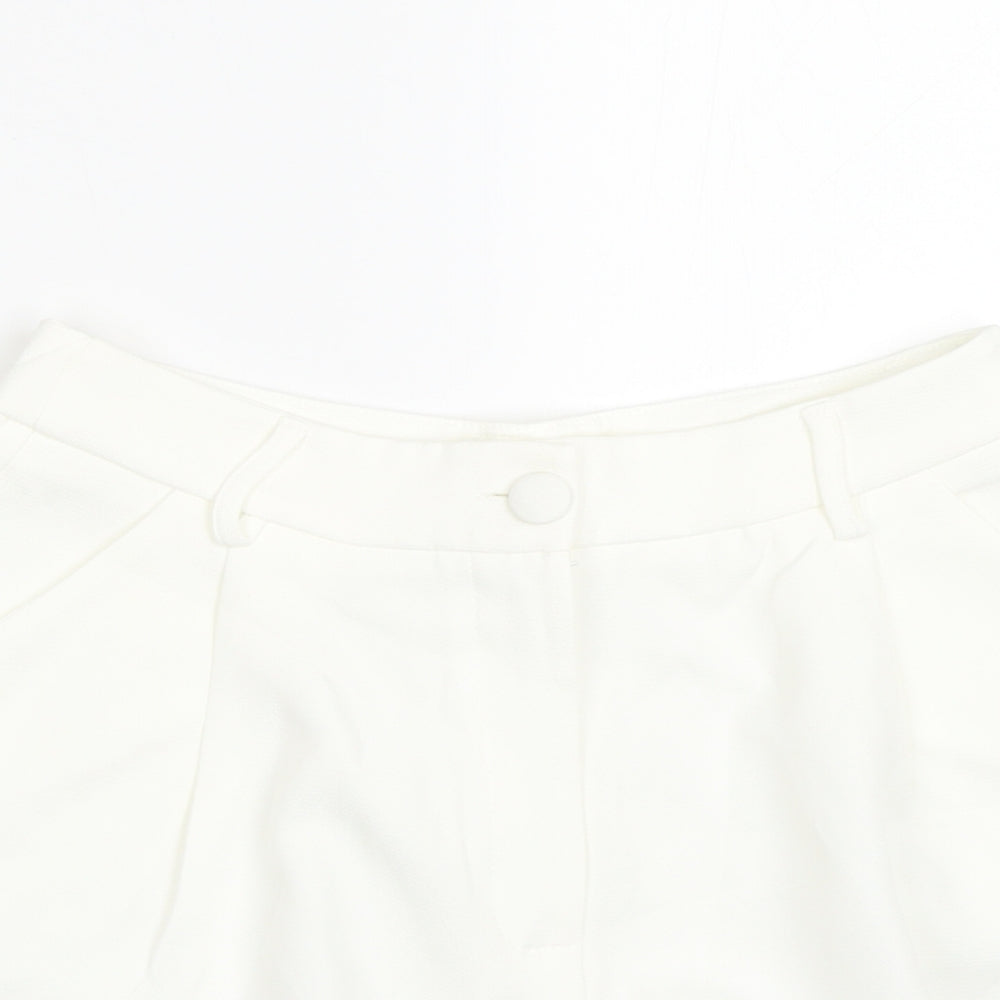 SheIn Womens White   Paperbag Shorts Size S