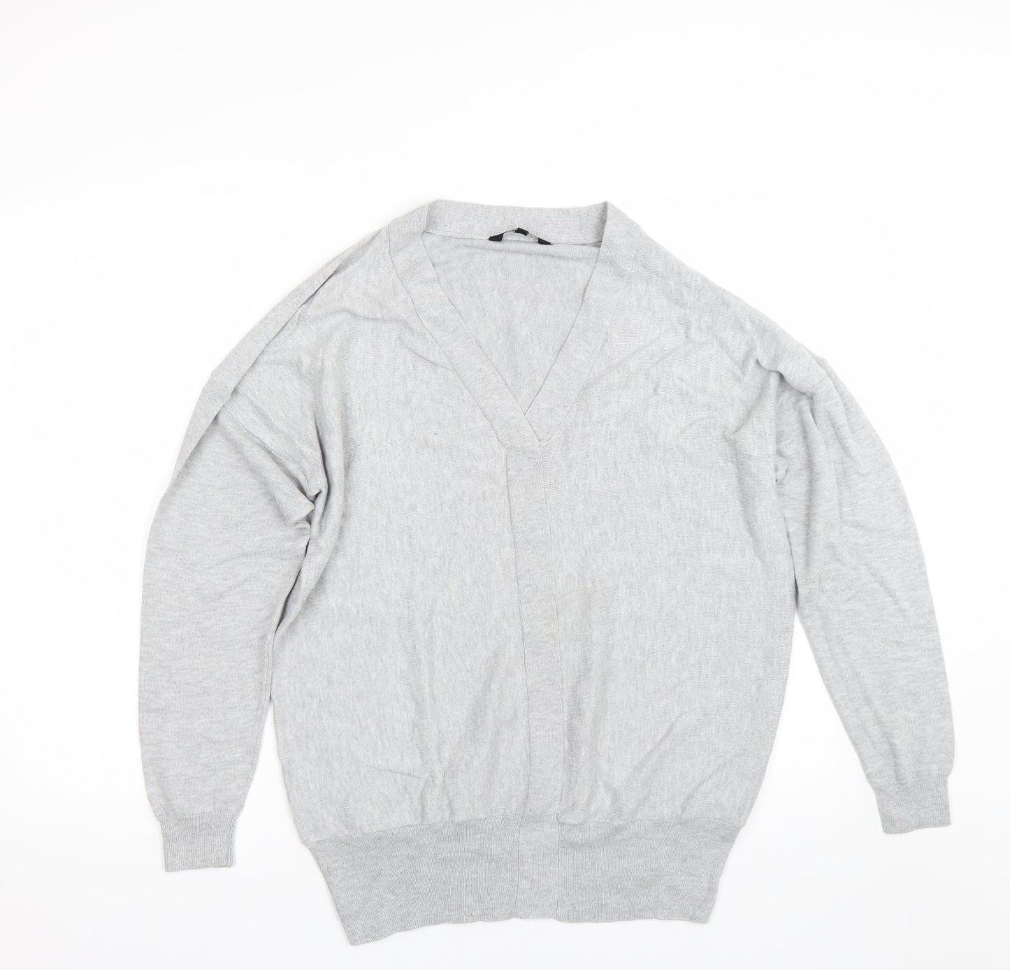 Womens UK Size 12 Peacocks Grey Pullover Jumper