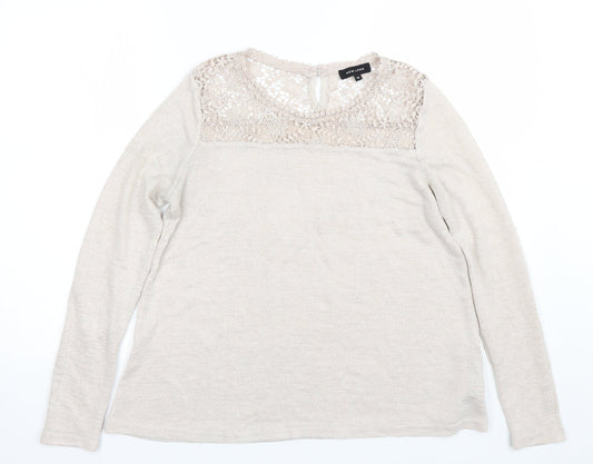 Womens UK Size 12 New Look Beige Pullover Jumper