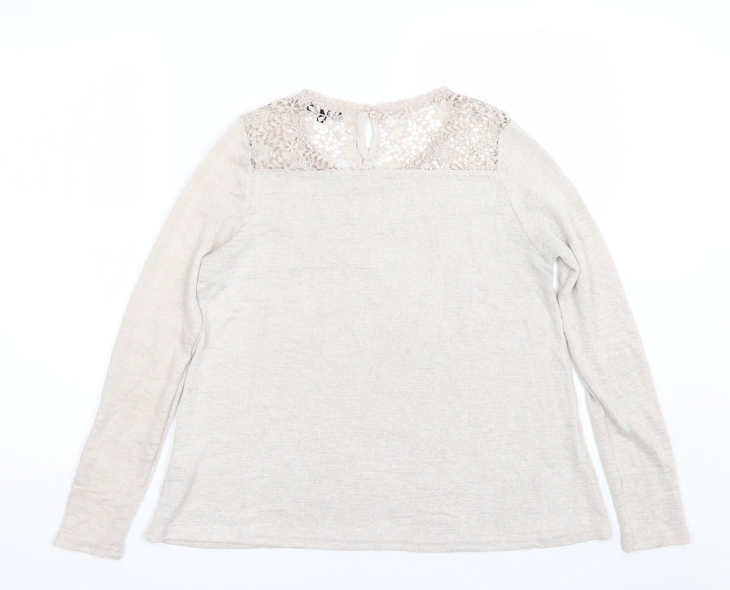 Womens UK Size 12 New Look Beige Pullover Jumper