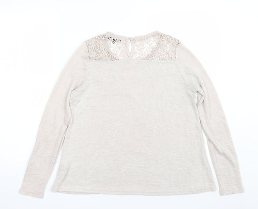 Womens UK Size 12 New Look Beige Pullover Jumper