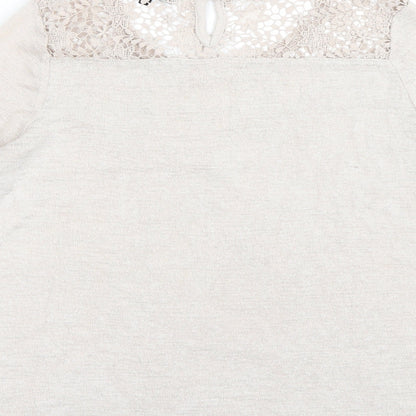 Womens UK Size 12 New Look Beige Pullover Jumper
