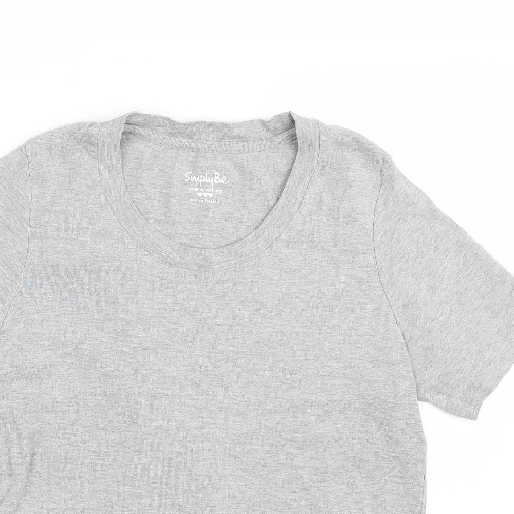 Simplybe Womens Grey   Basic T-Shirt Size M
