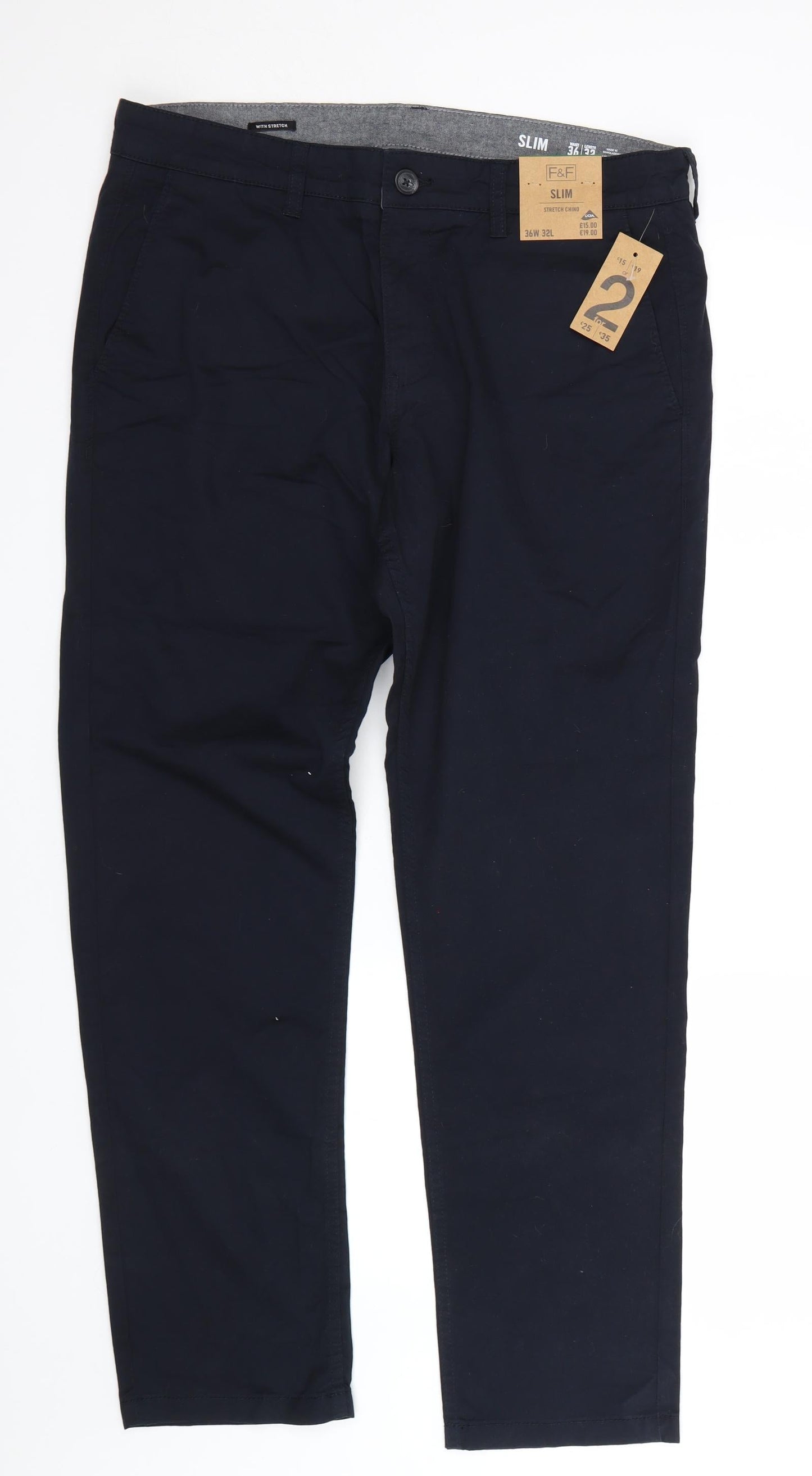 F&F Womens Blue   Trousers  Size 36 L30 in