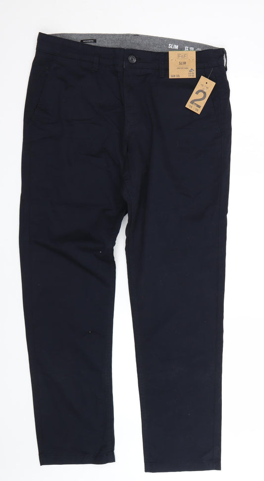 F&F Womens Blue   Trousers  Size 36 L30 in