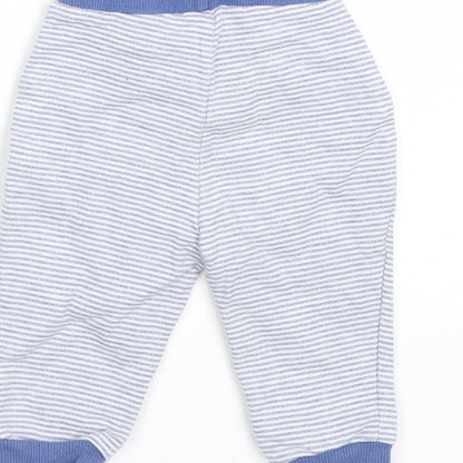 Matalan Boys Blue Striped  Sweatpants Trousers Size 3-6 Months