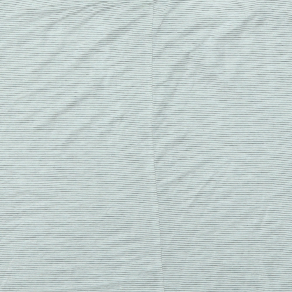 F&F Womens Grey Striped  Basic T-Shirt Size 6