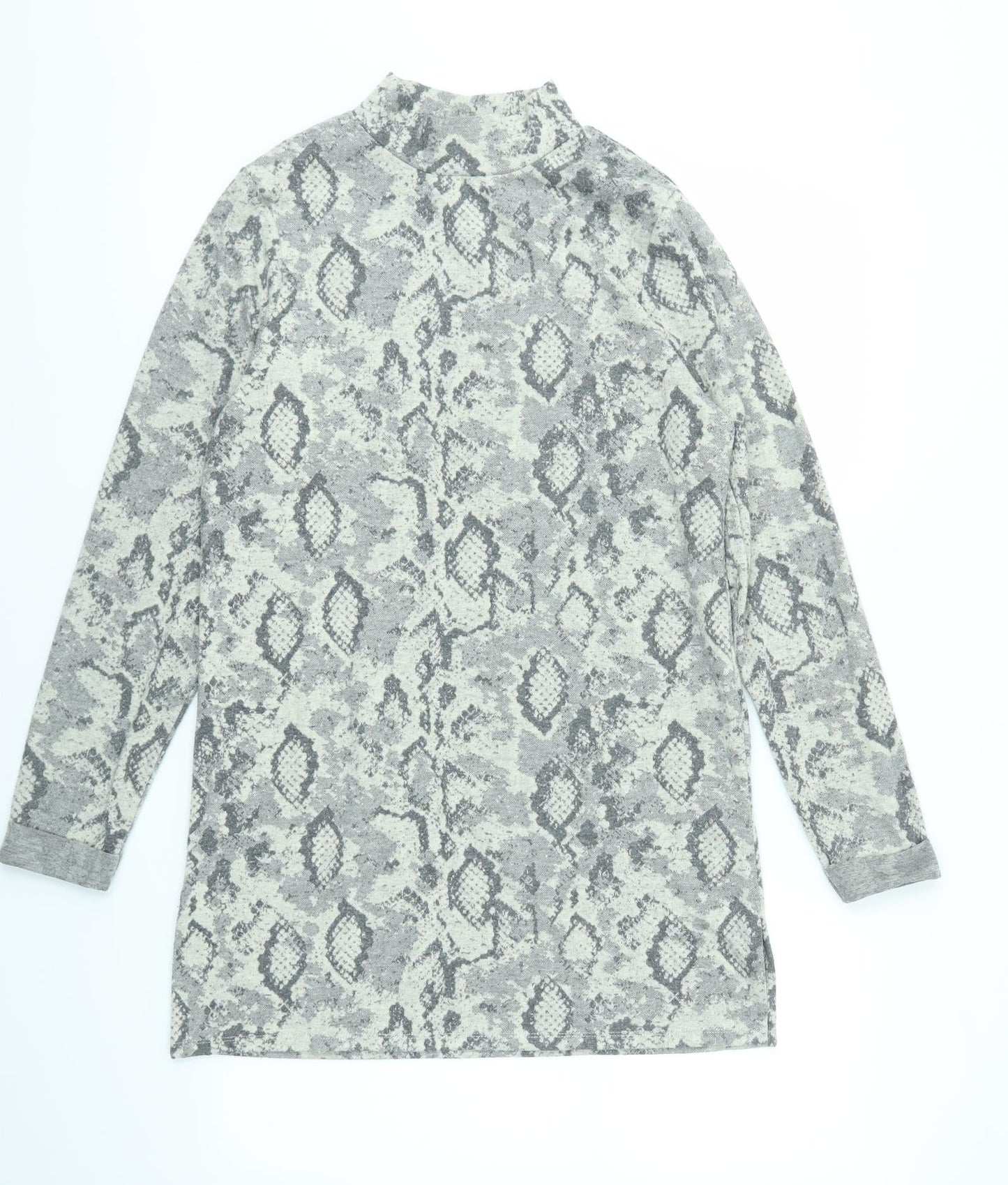 F&F Womens Grey Animal Print  Fit & Flare  Size 8