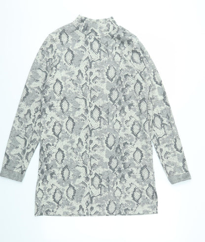 F&F Womens Grey Animal Print  Fit & Flare  Size 8