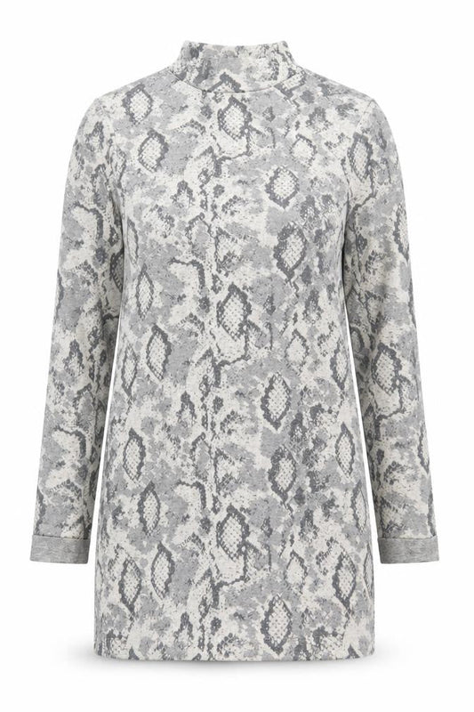 F&F Womens Grey Animal Print  Fit & Flare  Size 8