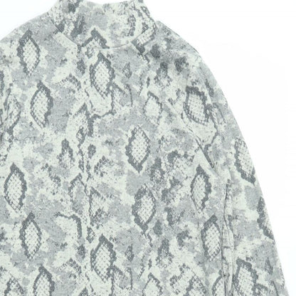 F&F Womens Grey Animal Print  Fit & Flare  Size 8